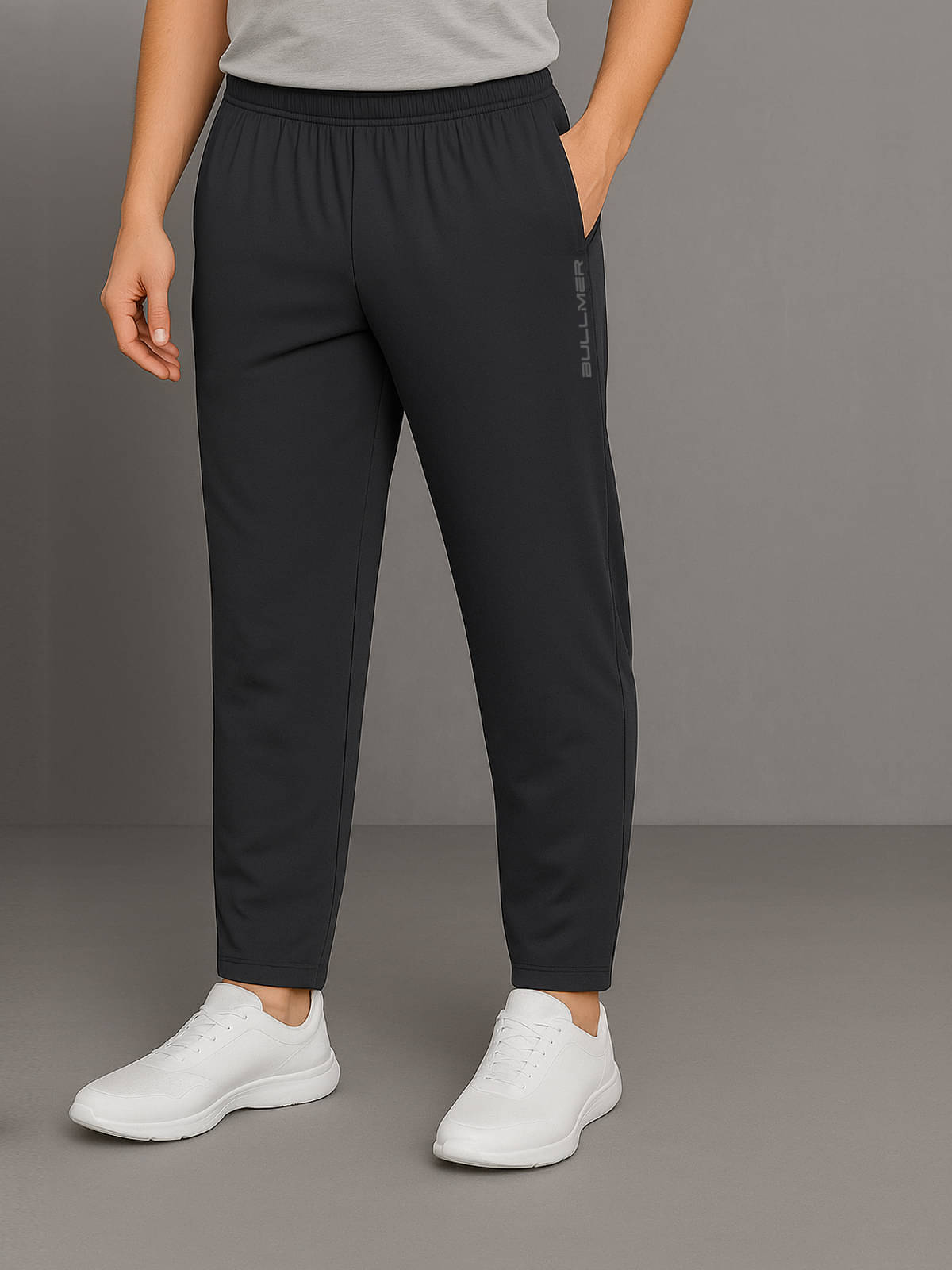     			BULLMER Grey Cotton Blend Men's Trackpants ( Pack of 1 )
