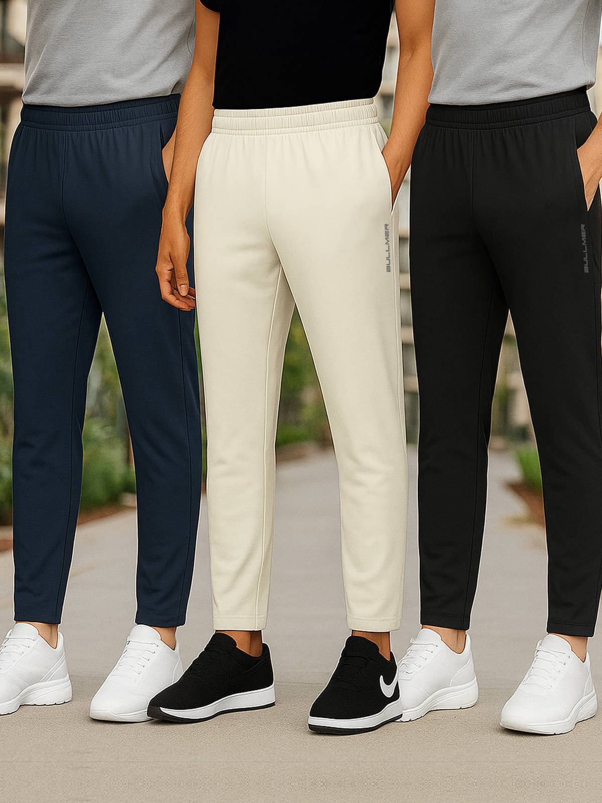     			BULLMER Multicolor 1 Cotton Blend Men's Trackpants ( Pack of 3 )
