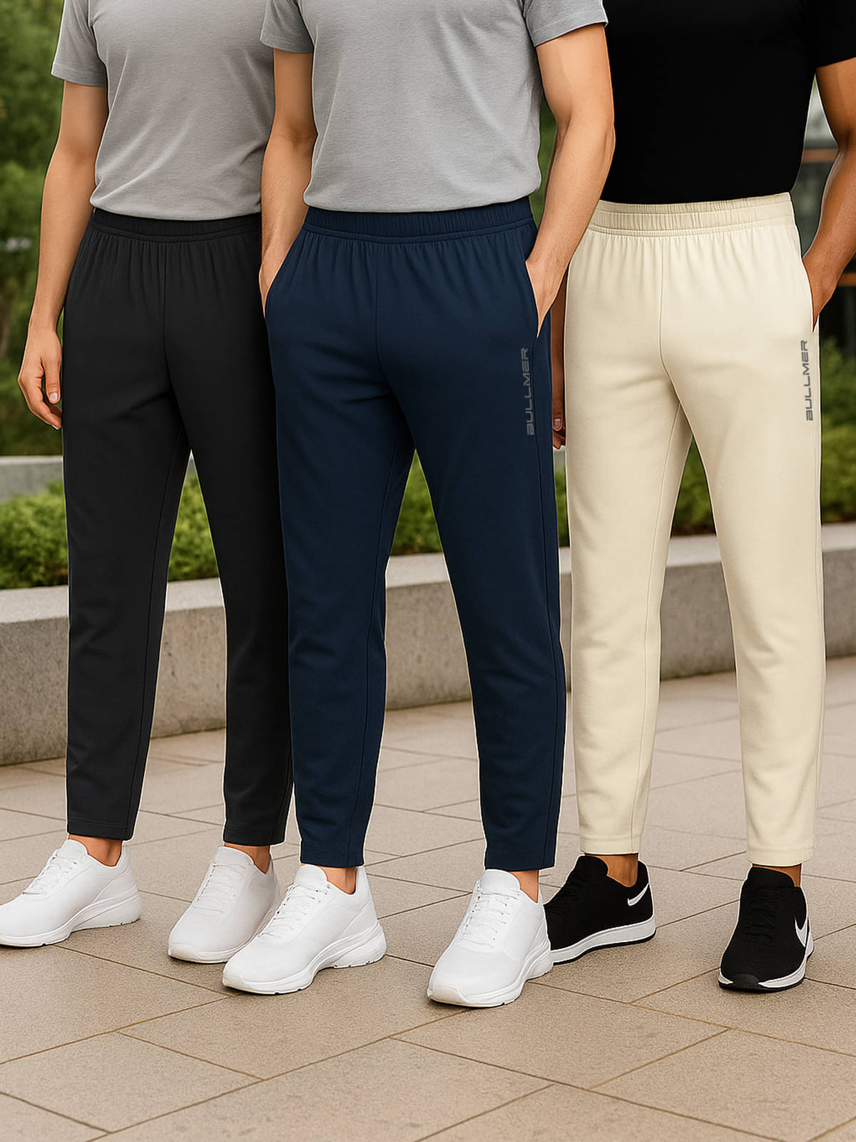     			BULLMER Multicolor 3 Cotton Blend Men's Trackpants ( Pack of 3 )