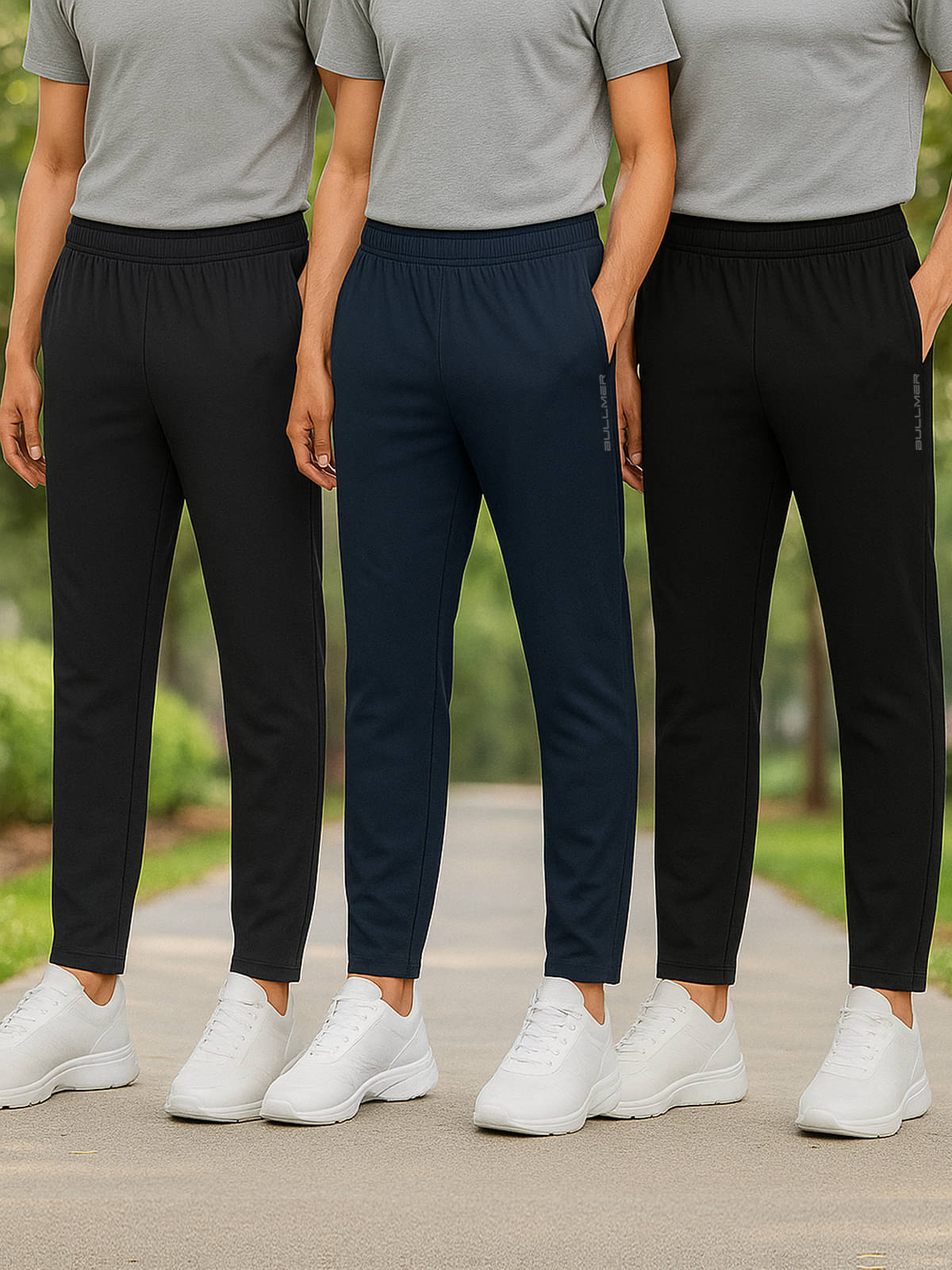     			BULLMER Multicolor 4 Cotton Blend Men's Trackpants ( Pack of 3 )