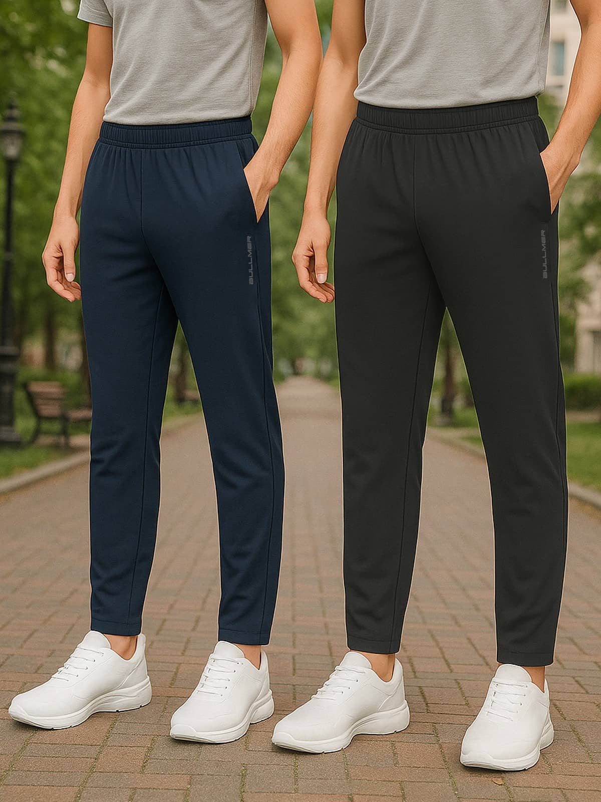 BULLMER Multicolor 2 Cotton Blend Men's Trackpants ( Pack of 2 ) - Track Pants | Buy online on ZillyBuy