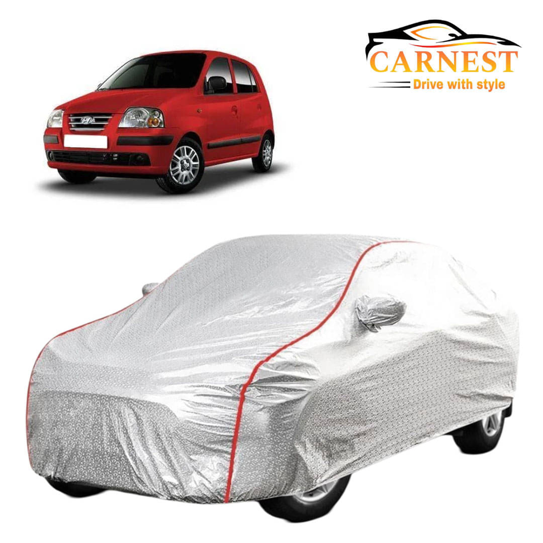     			CARNEST Car Body Cover for Hyundai Santro Xing With Mirror Pocket ( Pack of 1 ) , Silver