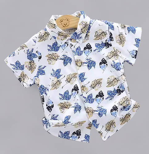     			DANGAR Pack of 1 Boys Polyester Half Sleeves Shirt ( Blue )