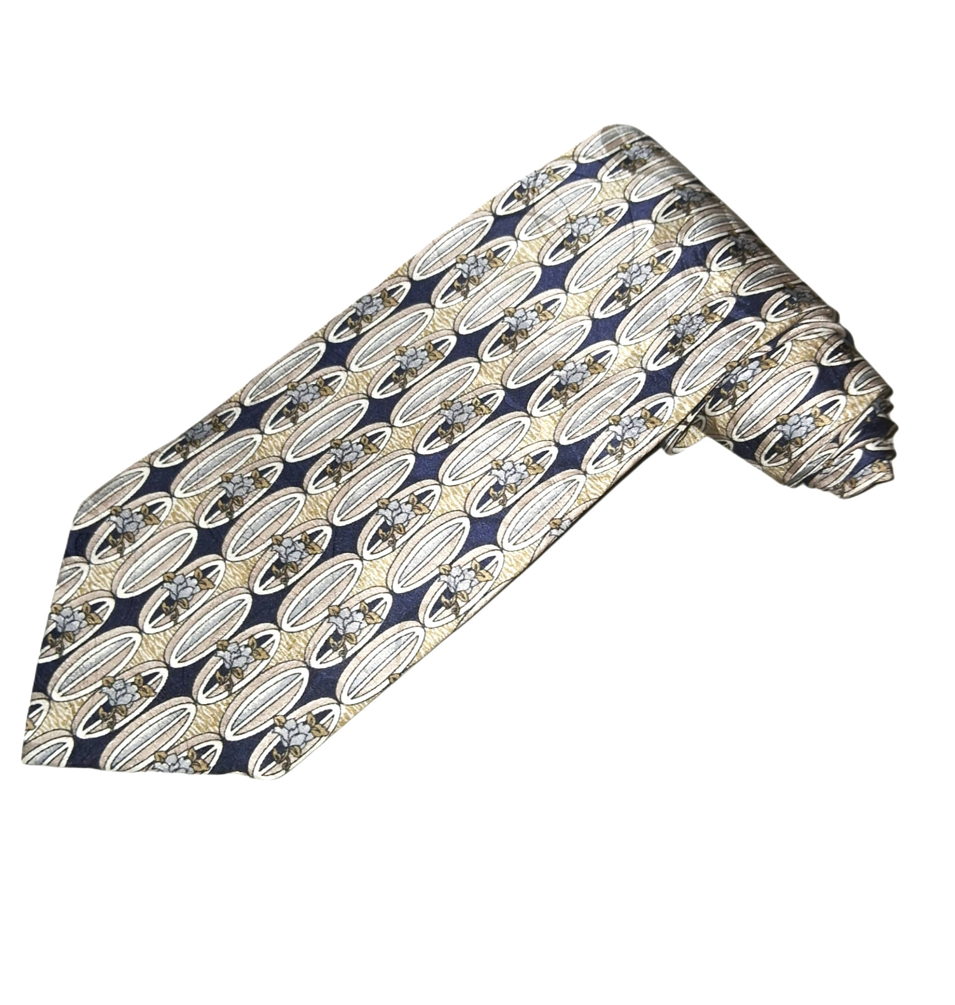     			Denmarc Multi Geometrical Silk Necktie