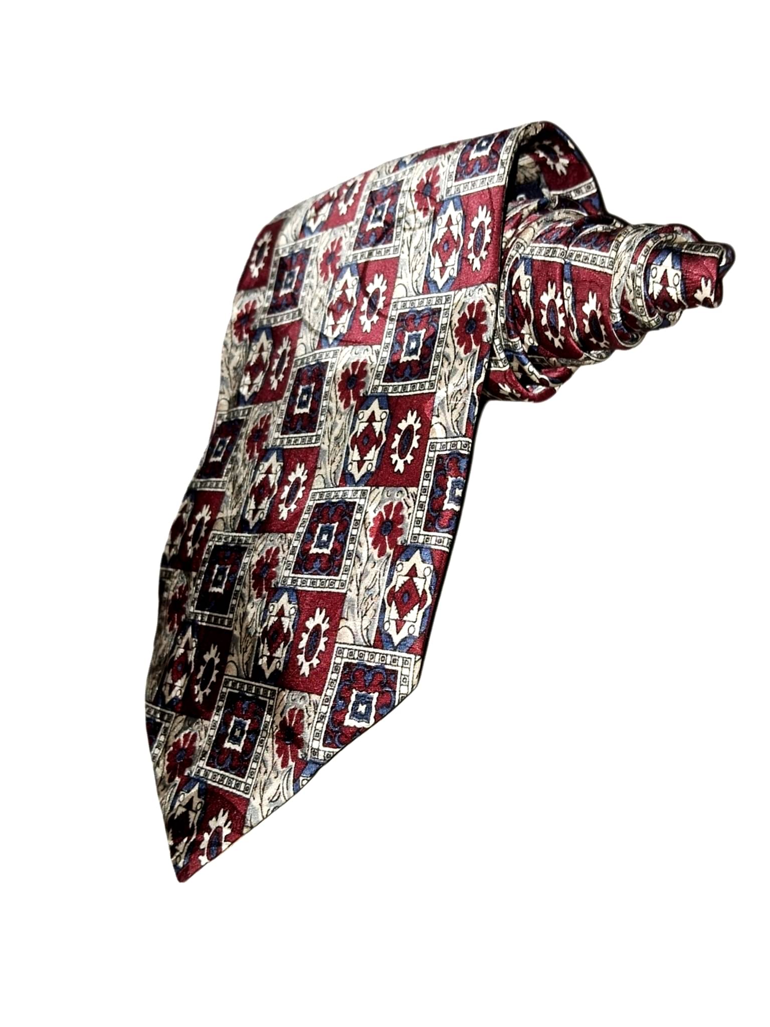     			Denmarc Multi Geometrical Silk Necktie