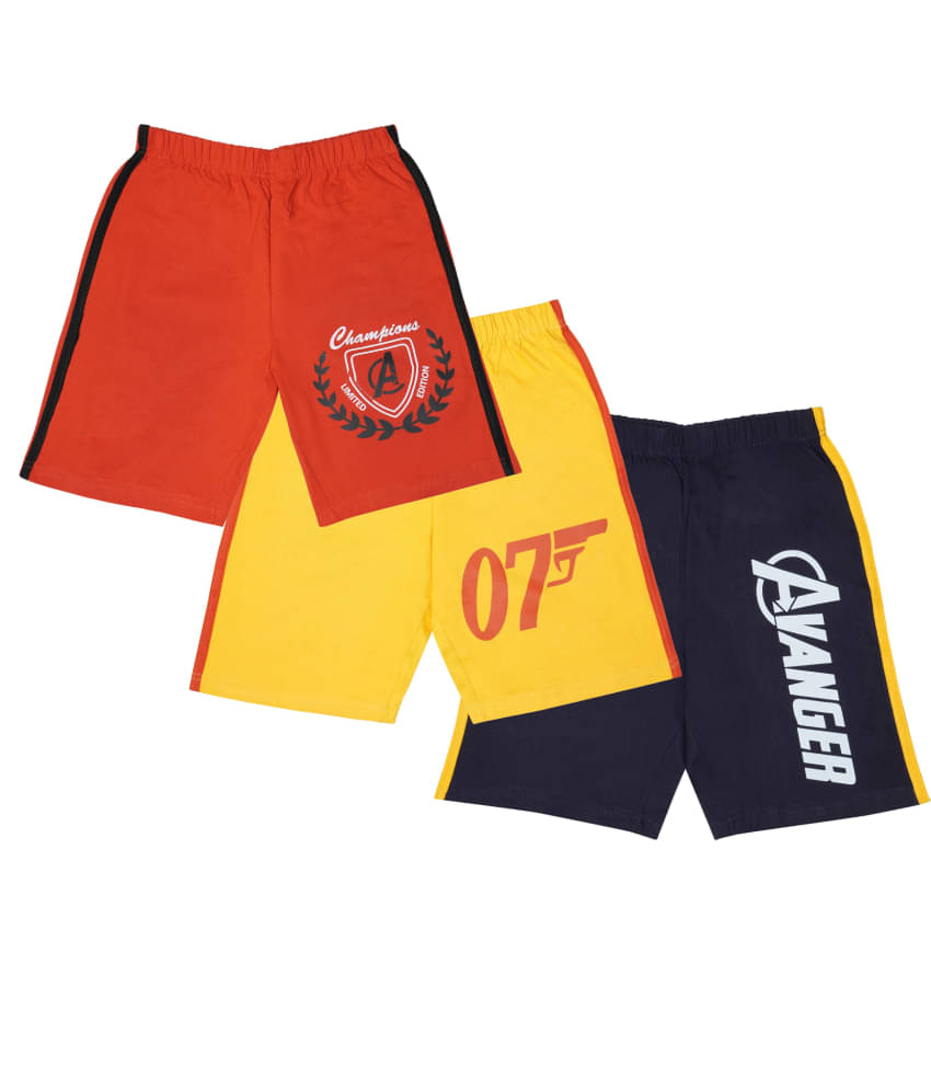     			Eye Water Pack of 3 Cotton Blend Shorts For Boys ( Multicolor )
