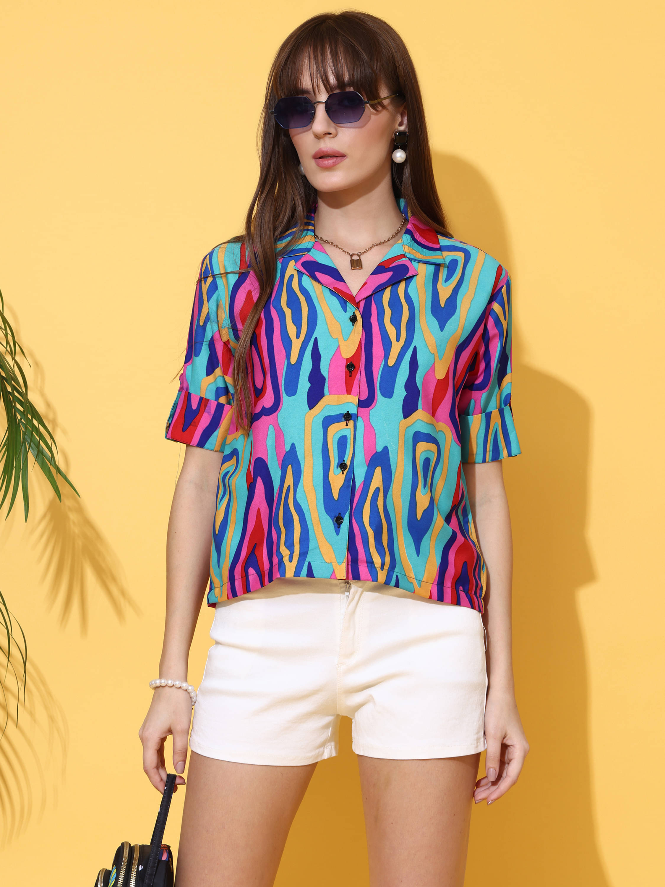 Honky Tonky Women Printed Crepe Shirt ( Multicolor )     			Honky Tonky Women Printed Crepe Shirt ( Multicolor )