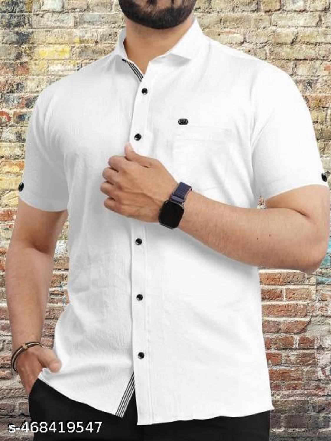     			J V Brothers Cotton Regular Fit Half Sleeves Men's Formal Shirt - White ( Pack of 1 )