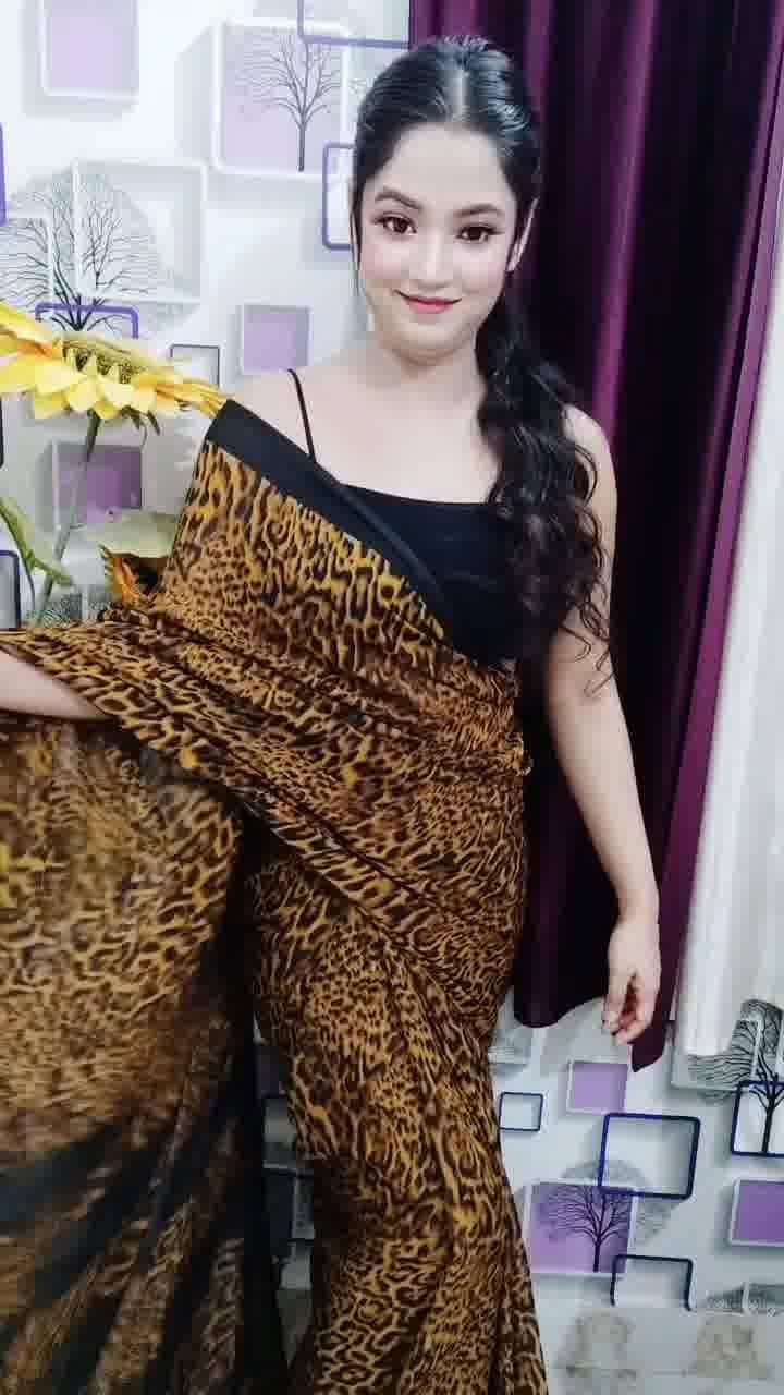     			Kashvi Sarees Georgette Printed Ilkal Saree With Unstitched Blouse Piece ( YELLOW )