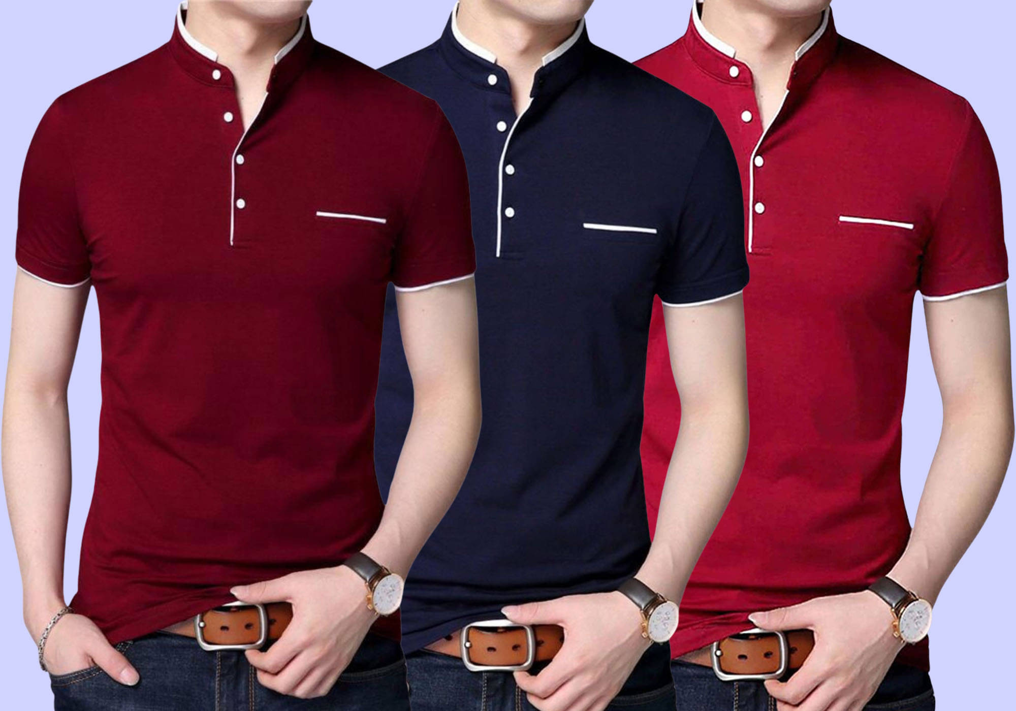 Letsshine Men Cotton Blend Regular Fit Solid T-Shirt ( Multicolor4 ) Letsshine Men Cotton Blend Regular Fit Solid T-Shirt ( Multicolor4 )