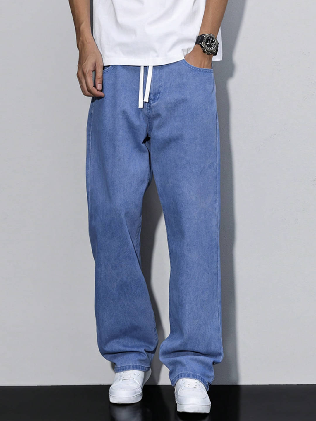     			Masterly Weft Straight Clean Look Men's Jeans - Light Blue ( Pack of 1 )