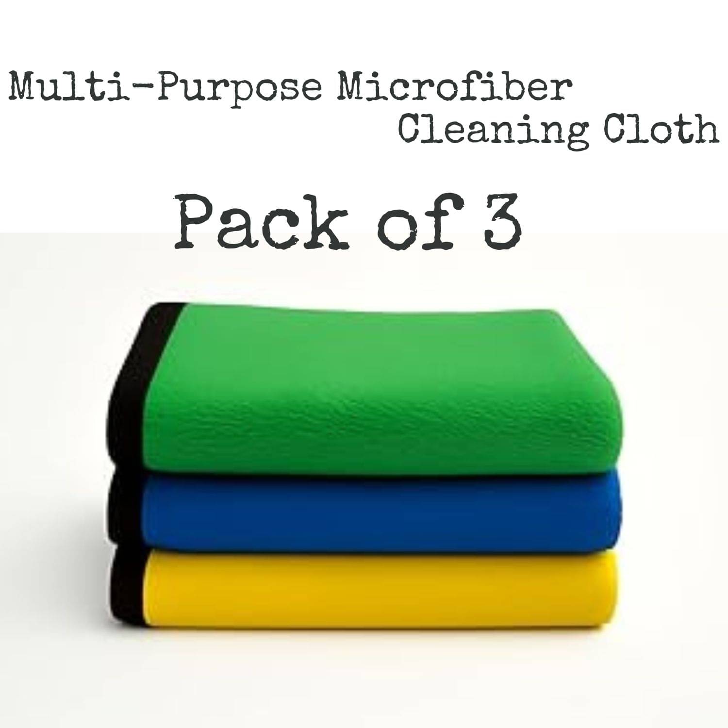     			Microfiber Cloth 800 Gsm - Pack of 3(30X40 cm)-Comes in Random Colours, Multi-Purpose cleaning cloth/Towel, microfiber towels for cars, car cleaning cloth, car washing cloth, drying towel, car towel, car cleaning cloth, glass cleaning cloth