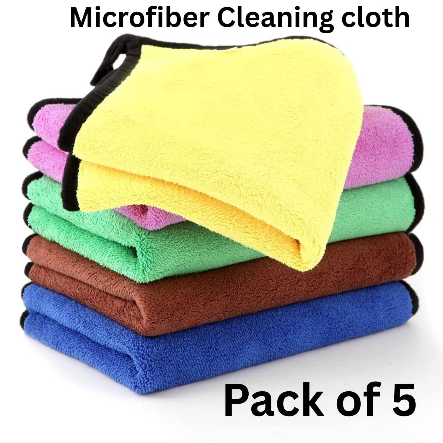     			Microfiber Cloth 800 Gsm - Pack of 3(30X40 cm)-Comes in Random Colours, Multi-Purpose cleaning cloth/Towel, microfiber towels for cars, car cleaning cloth, car washing cloth, drying towel, car towel, car cleaning cloth, glass cleaning cloth