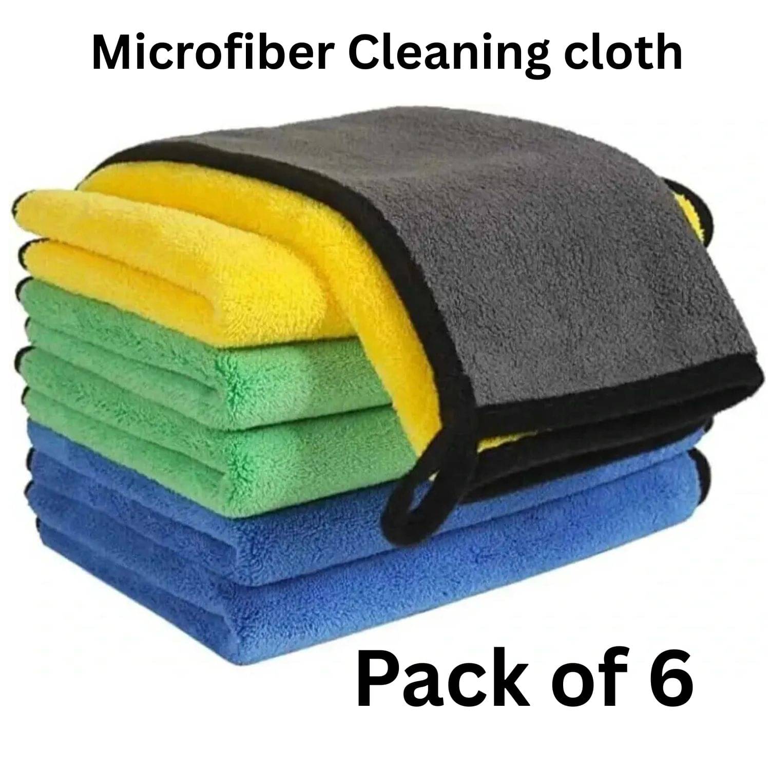     			Microfiber Cloth 800 Gsm - Pack of 3(30X40 cm)-Comes in Random Colours, Multi-Purpose cleaning cloth/Towel, microfiber towels for cars, car cleaning cloth, car washing cloth, drying towel, car towel, car cleaning cloth, glass cleaning cloth