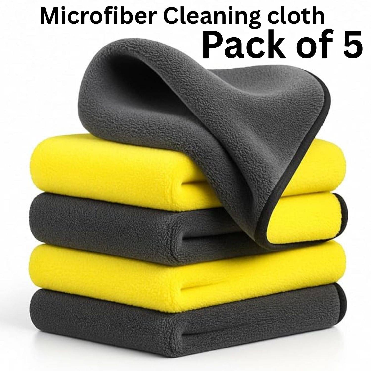     			Microfiber Cloth 800 Gsm - Pack of 3(30X40 cm)-Comes in Random Colours, Multi-Purpose cleaning cloth/Towel, microfiber towels for cars, car cleaning cloth, car washing cloth, drying towel, car towel, car cleaning cloth, glass cleaning cloth