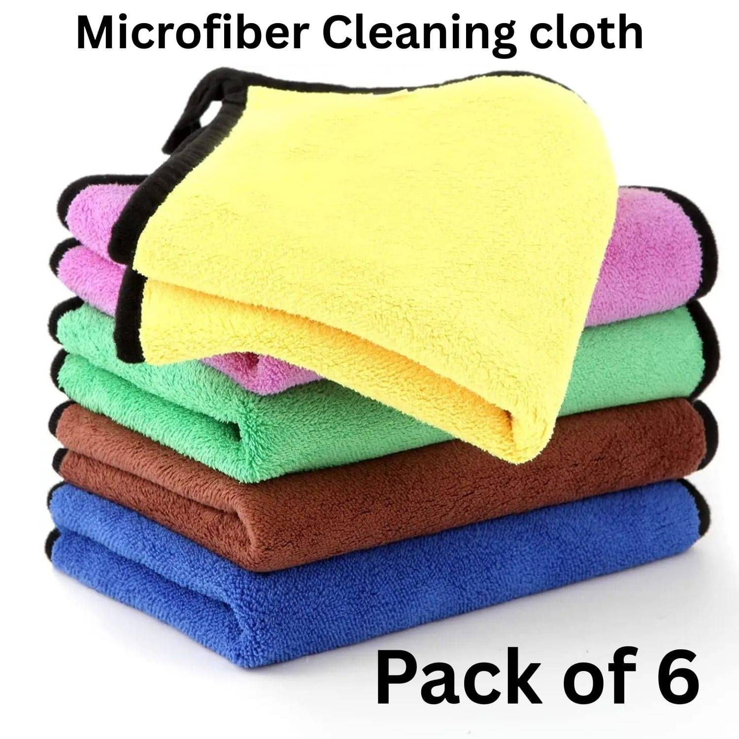     			Microfiber Cloth 800 Gsm - Pack of 3(30X40 cm)-Comes in Random Colours, Multi-Purpose cleaning cloth/Towel, microfiber towels for cars, car cleaning cloth, car washing cloth, drying towel, car towel, car cleaning cloth, glass cleaning cloth