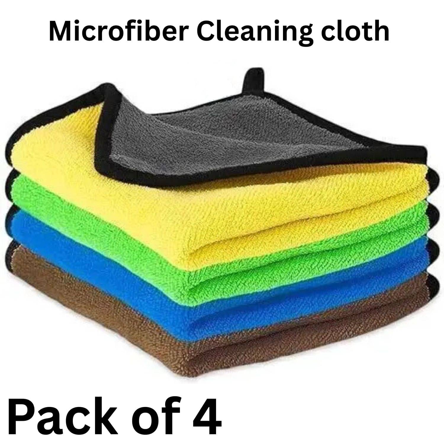     			Microfiber Cloth 800 Gsm - Pack of 3(30X40 cm)-Comes in Random Colours, Multi-Purpose cleaning cloth/Towel, microfiber towels for cars, car cleaning cloth, car washing cloth, drying towel, car towel, car cleaning cloth, glass cleaning cloth