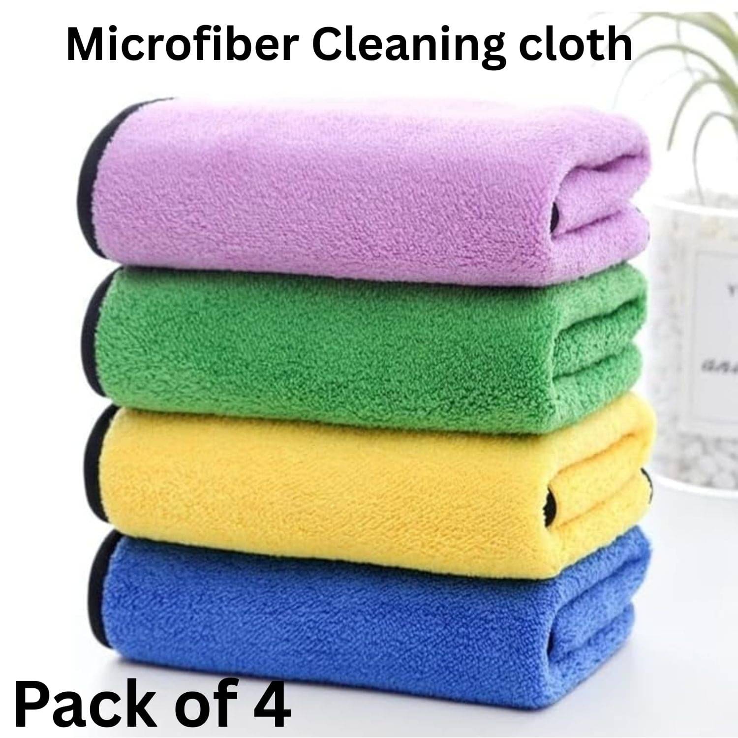     			Microfiber Cloth 800 Gsm - Pack of 3(30X40 cm)-Comes in Random Colours, Multi-Purpose cleaning cloth/Towel, microfiber towels for cars, car cleaning cloth, car washing cloth, drying towel, car towel, car cleaning cloth, glass cleaning cloth
