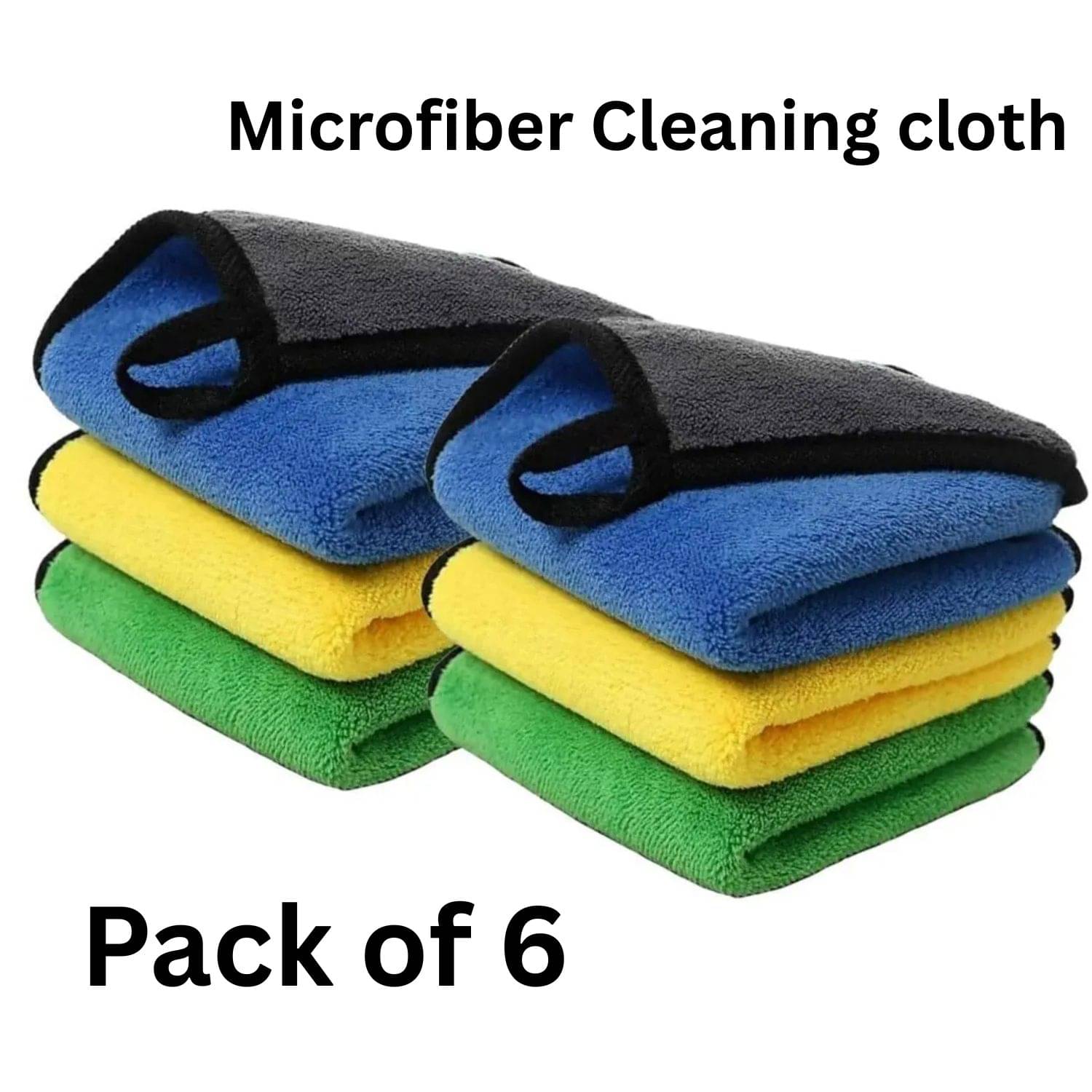     			Microfiber Cloth 800 Gsm - Pack of 3(30X40 cm)-Comes in Random Colours, Multi-Purpose cleaning cloth/Towel, microfiber towels for cars, car cleaning cloth, car washing cloth, drying towel, car towel, car cleaning cloth, glass cleaning cloth