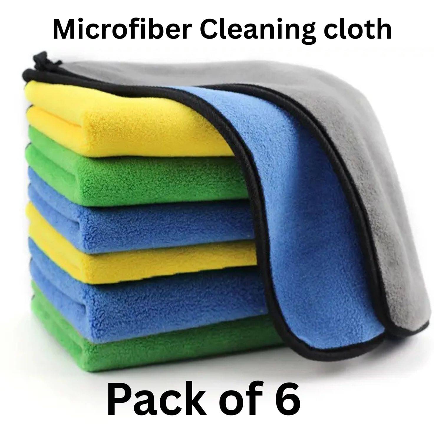     			Microfiber Cloth 800 Gsm - Pack of 3(30X40 cm)-Comes in Random Colours, Multi-Purpose cleaning cloth/Towel, microfiber towels for cars, car cleaning cloth, car washing cloth, drying towel, car towel, car cleaning cloth, glass cleaning cloth
