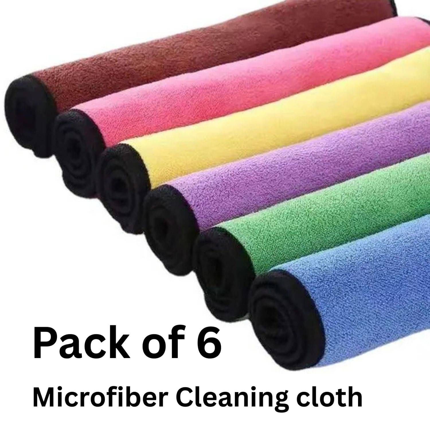     			Microfiber Cloth 800 Gsm - Pack of 3(30X40 cm)-Comes in Random Colours, Multi-Purpose cleaning cloth/Towel, microfiber towels for cars, car cleaning cloth, car washing cloth, drying towel, car towel, car cleaning cloth, glass cleaning cloth