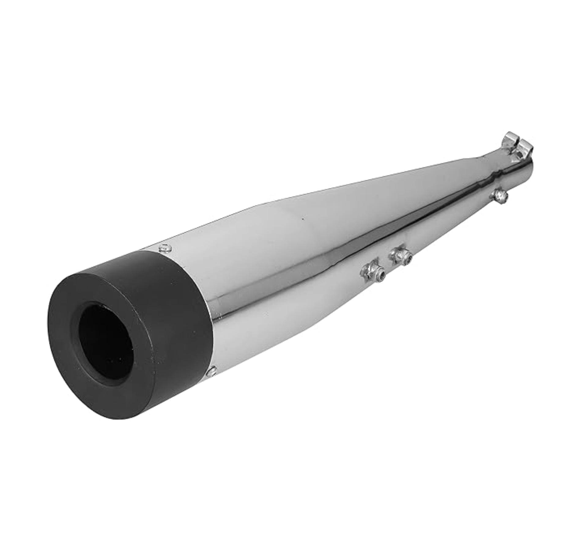 NOISEWAVE Cobra silencer Glasswool Chrome Front Black Exhaust Royal Enfield Thunderbird LT Full Exhaust System (Mild Steel) NOISEWAVE Cobra silencer Glasswool Chrome Front Black Exhaust Royal Enfield Thunderbird LT Full Exhaust System (Mild Steel)