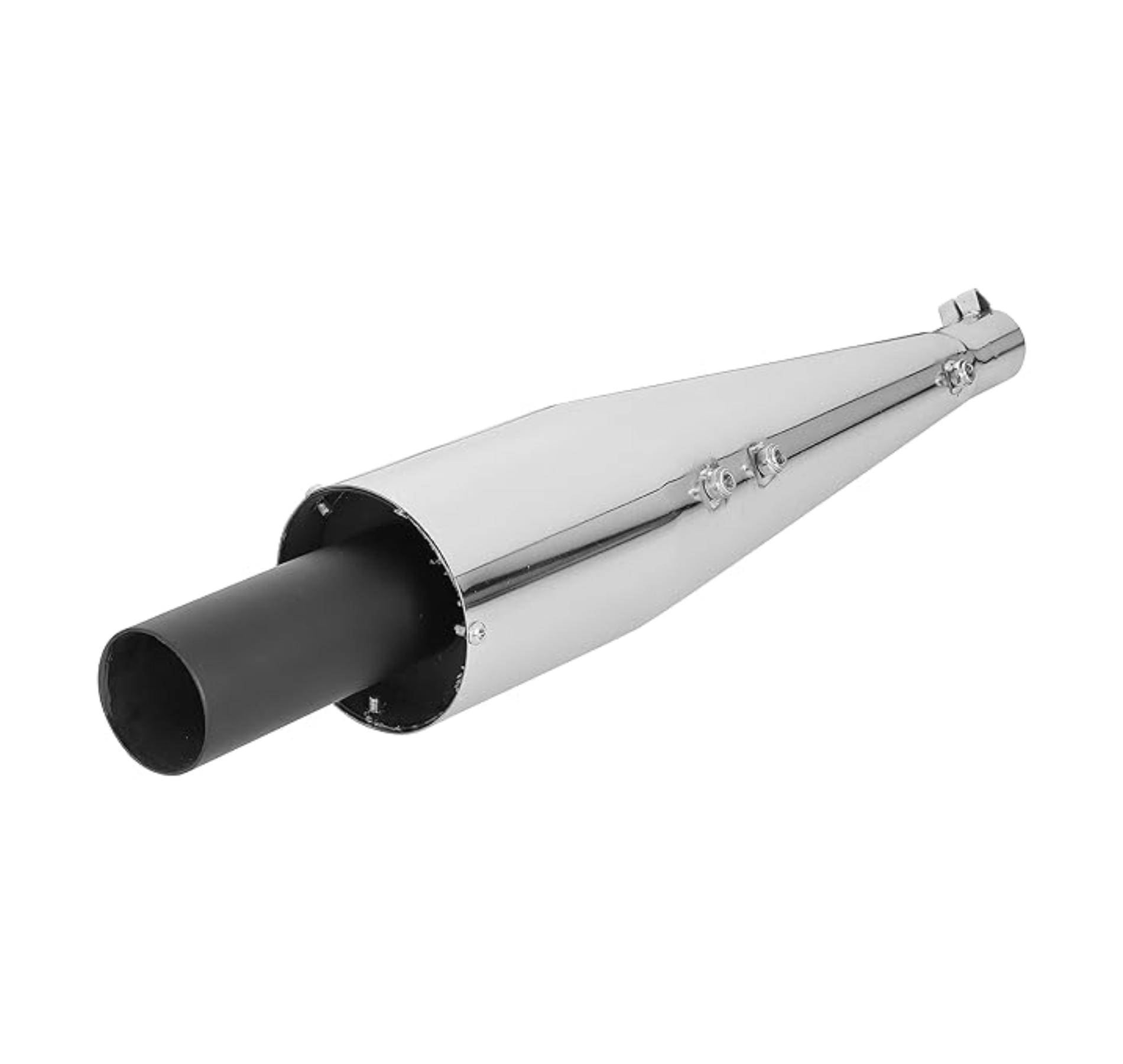 NOISEWAVE Wild Boar / Wildboar Chrome Front Black silencer Exhaust Glasswool Royal Enfield Thunderbird Storm Full Exhaust System (Mild Steel) NOISEWAVE Wild Boar / Wildboar Chrome Front Black silencer Exhaust Glasswool Royal Enfield Thunderbird Storm Full Exhaust System (Mild Steel)