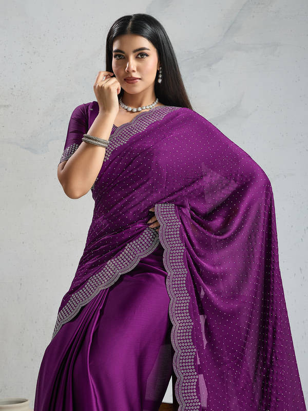 PBS Prints Satin Embellished Regular Saree With Unstitched Blouse Piece ( Maroon ) PBS Prints Satin Embellished Regular Saree With Unstitched Blouse Piece ( Maroon )
