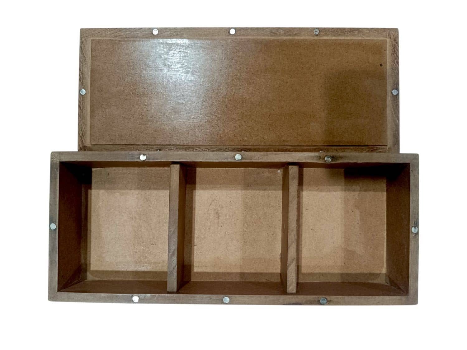 SWH Wooden Masala Box Wooden Brown Spice Container ( Set of 1 )