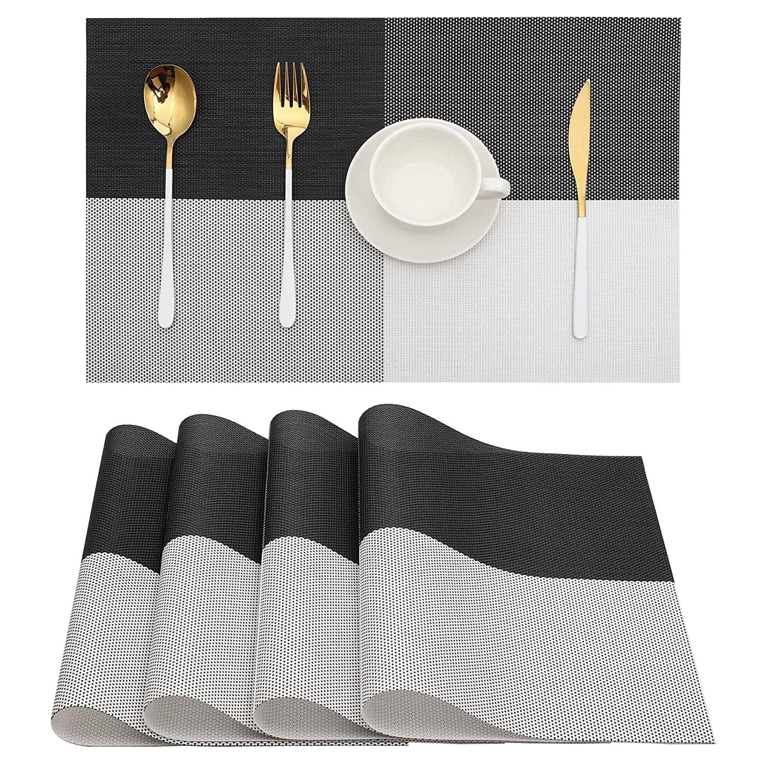 Skindora Polycotton Solid Rectangle Table Mats ( 30 cm x 45 cm ) Pack of 4 - Assorted Skindora Polycotton Solid Rectangle Table Mats ( 30 cm x 45 cm ) Pack of 4 - Assorted