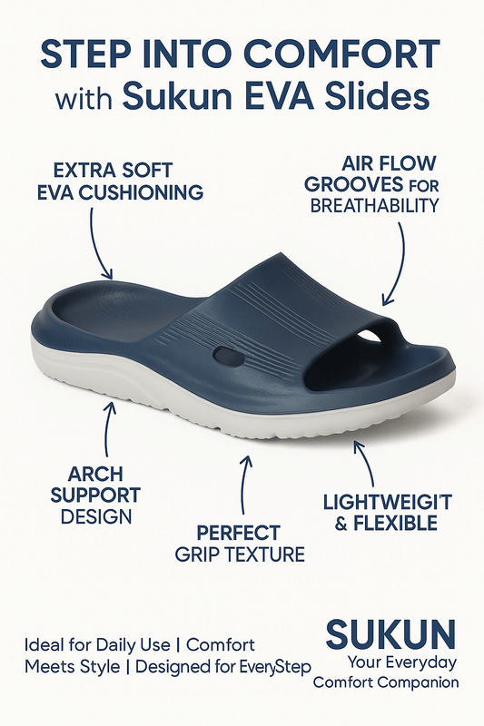     			Sukun Blue Men's Slide Flip Flop