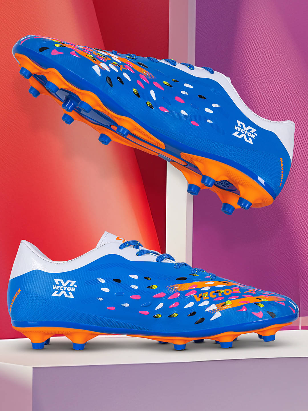 Vector X MAVERICK TPU sole Blue Football Shoes Vector X MAVERICK TPU sole Blue Football Shoes