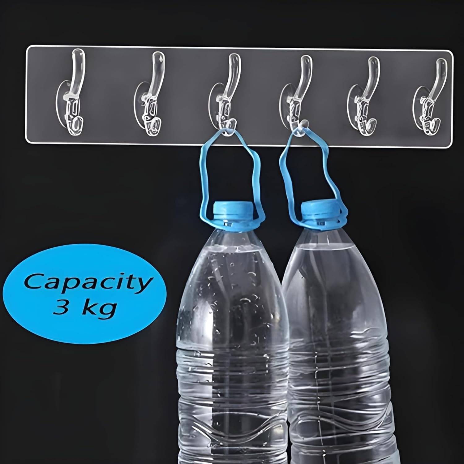     			Wall Hanger Hooks for Cloth Hanger for Wall Strong Self Adhesive Magic Sticker for Kitchen Hangers and Hooks, Home, Bathroom, Bedroom (6 PCS Silver Sticker Hook)