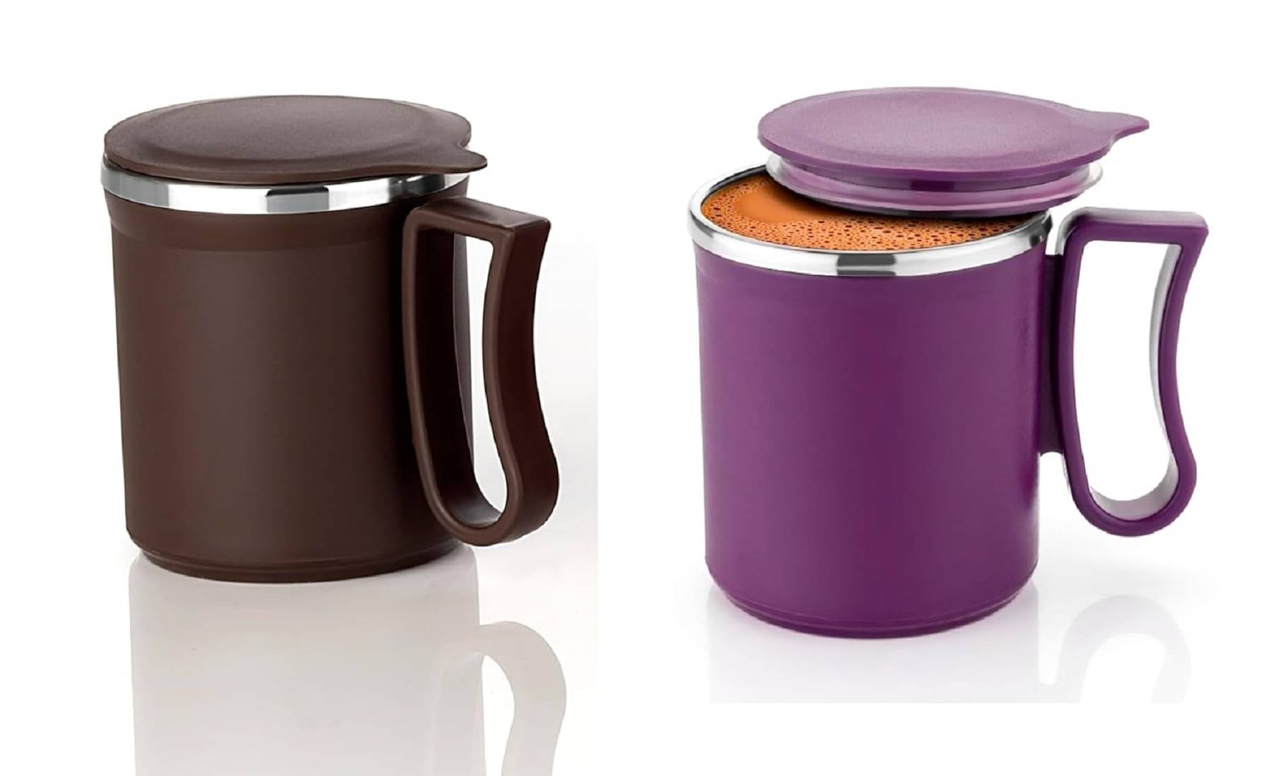     			Weizny Solid Steel Coffee Cup 300 ml ( Pack of 2 )
