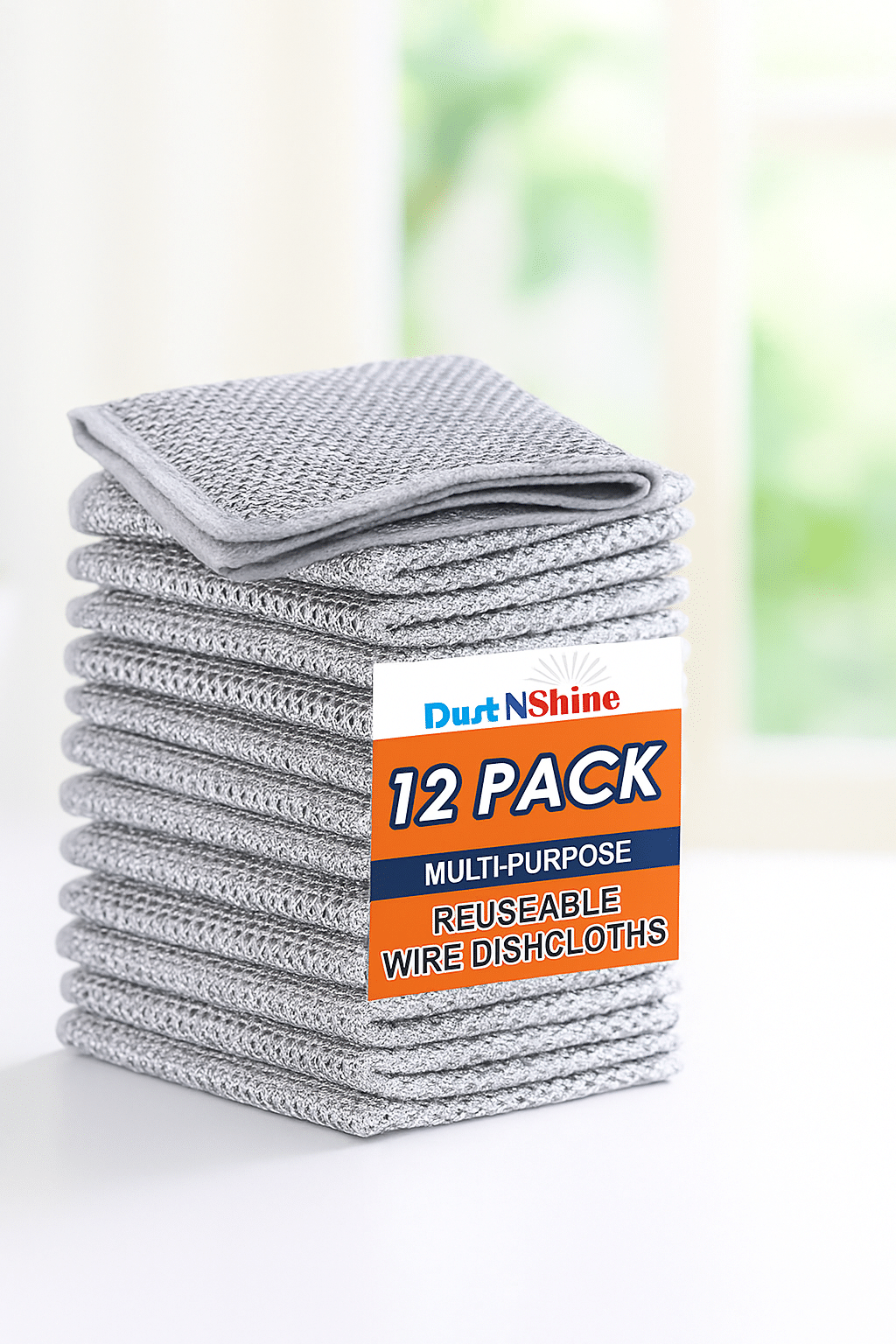     			dust n shine Multicolor Stainless Steel Steal scrubber pack of 12 ( Set of 12 )