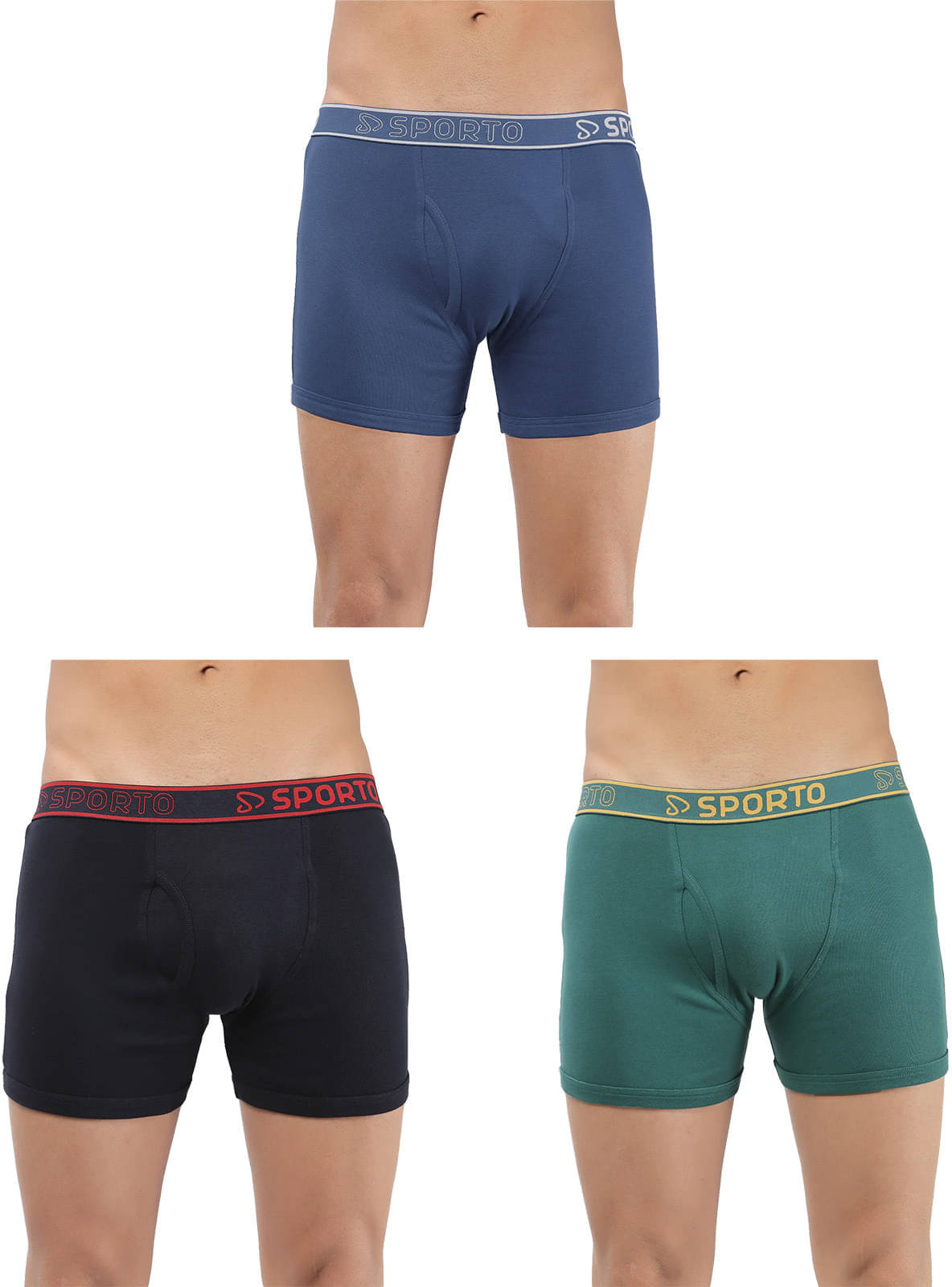     			Amul comfy Pack of 3 Cotton Trunks For Men's ( Multicolor )