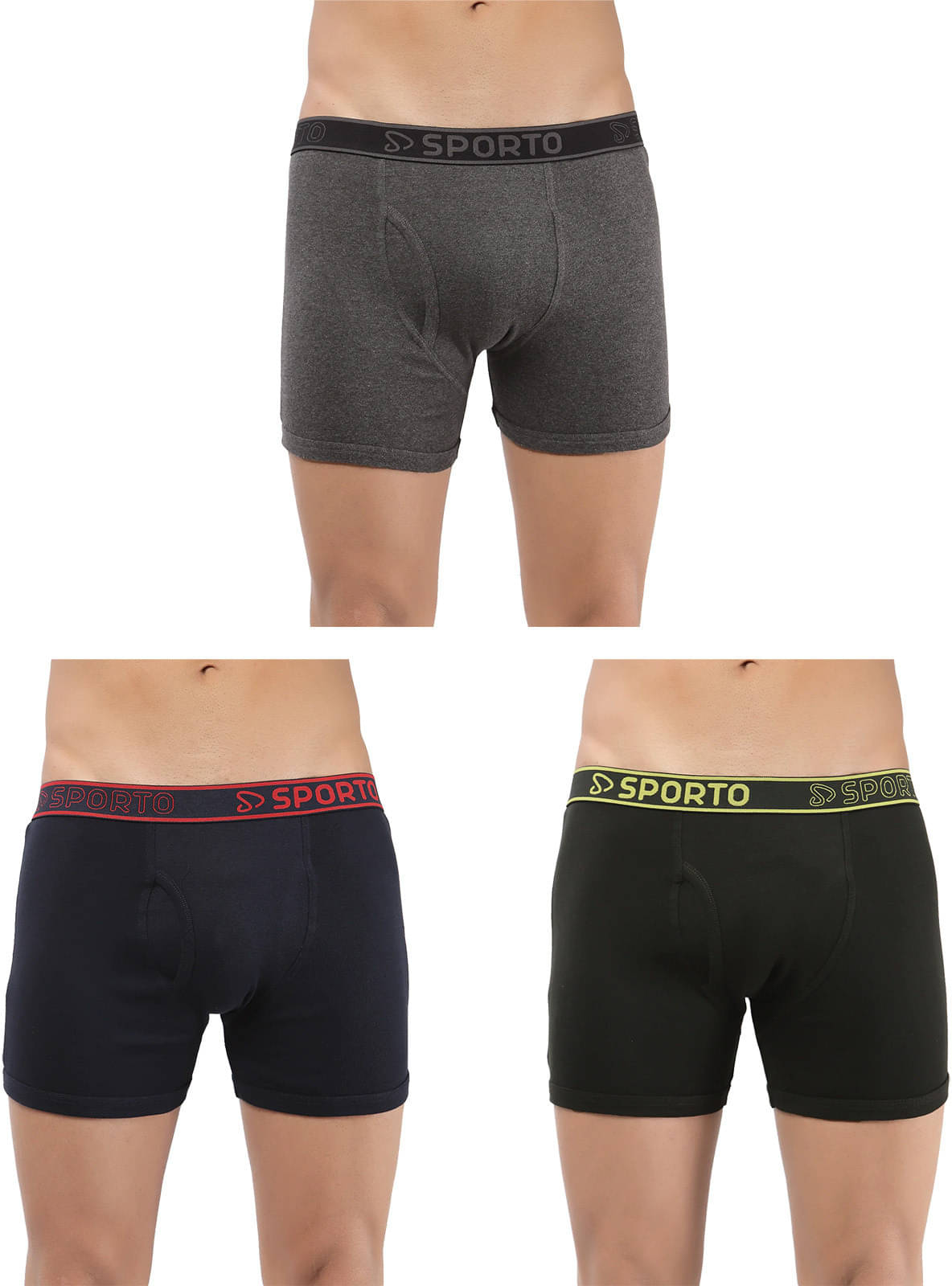     			Amul comfy Pack of 3 Cotton Trunks For Men's ( Multicolor )