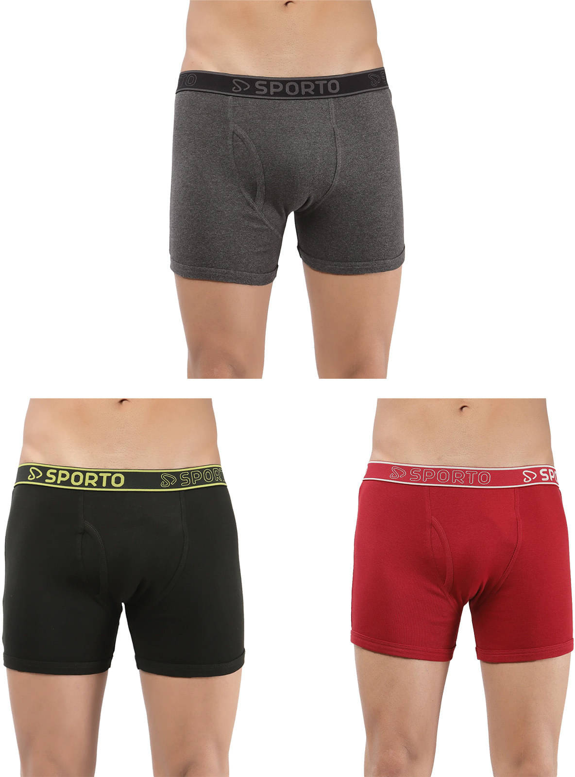     			Amul comfy Pack of 3 Cotton Trunks For Men's ( Multicolor )