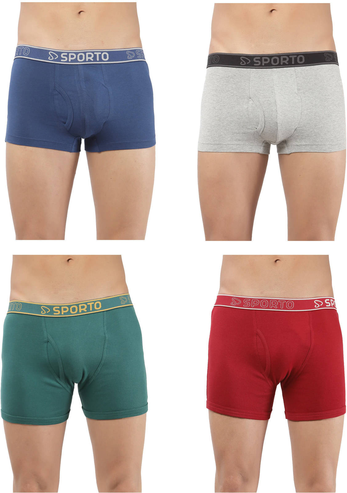     			Amul comfy Pack of 4 Cotton Trunks For Men's ( Multicolor )