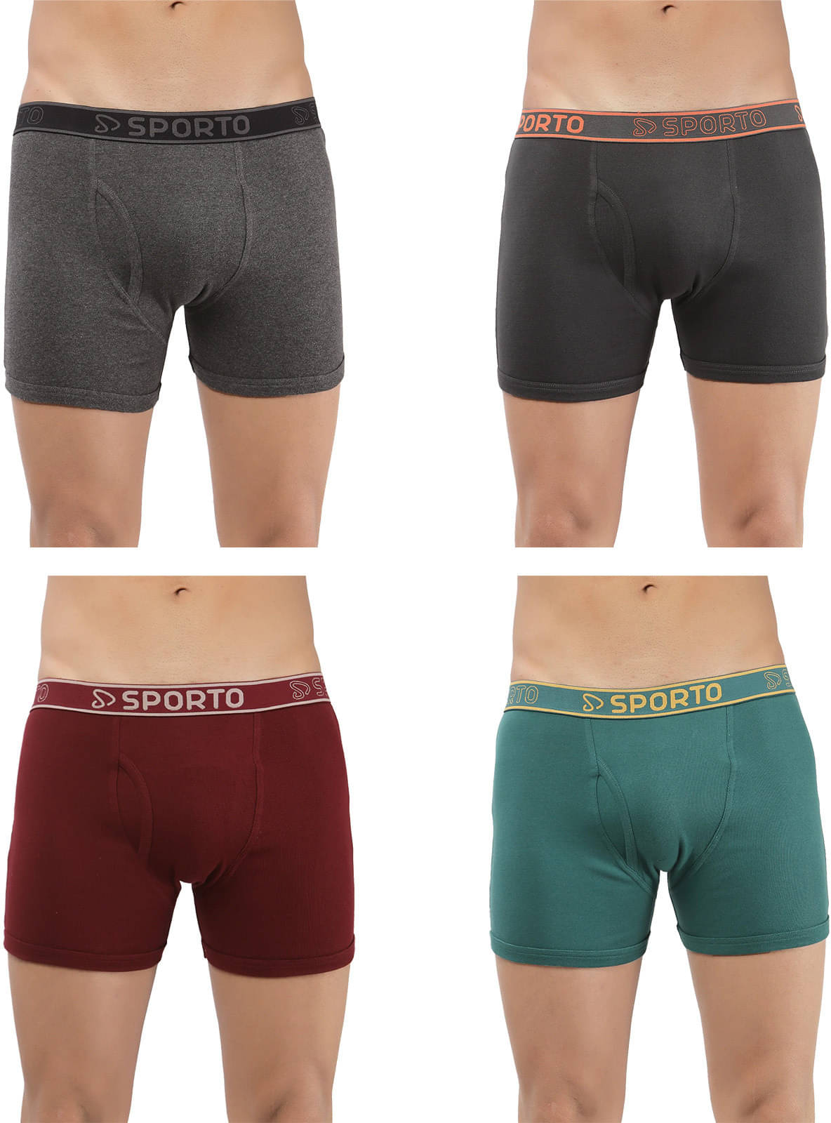     			Amul comfy Pack of 4 Cotton Trunks For Men's ( Multicolor )