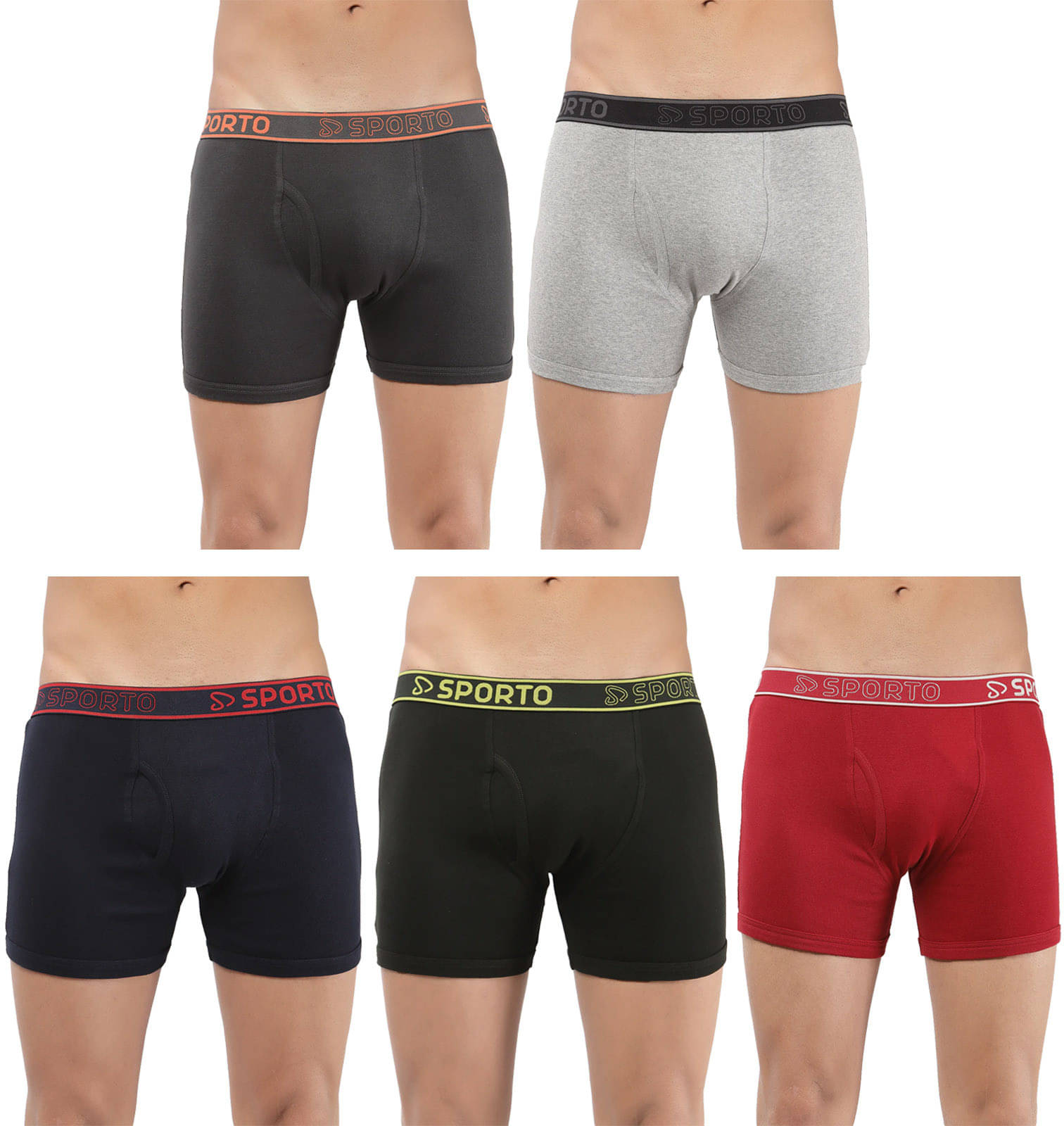     			Amul comfy Pack of 5 Cotton Trunks For Men's ( Multicolor )