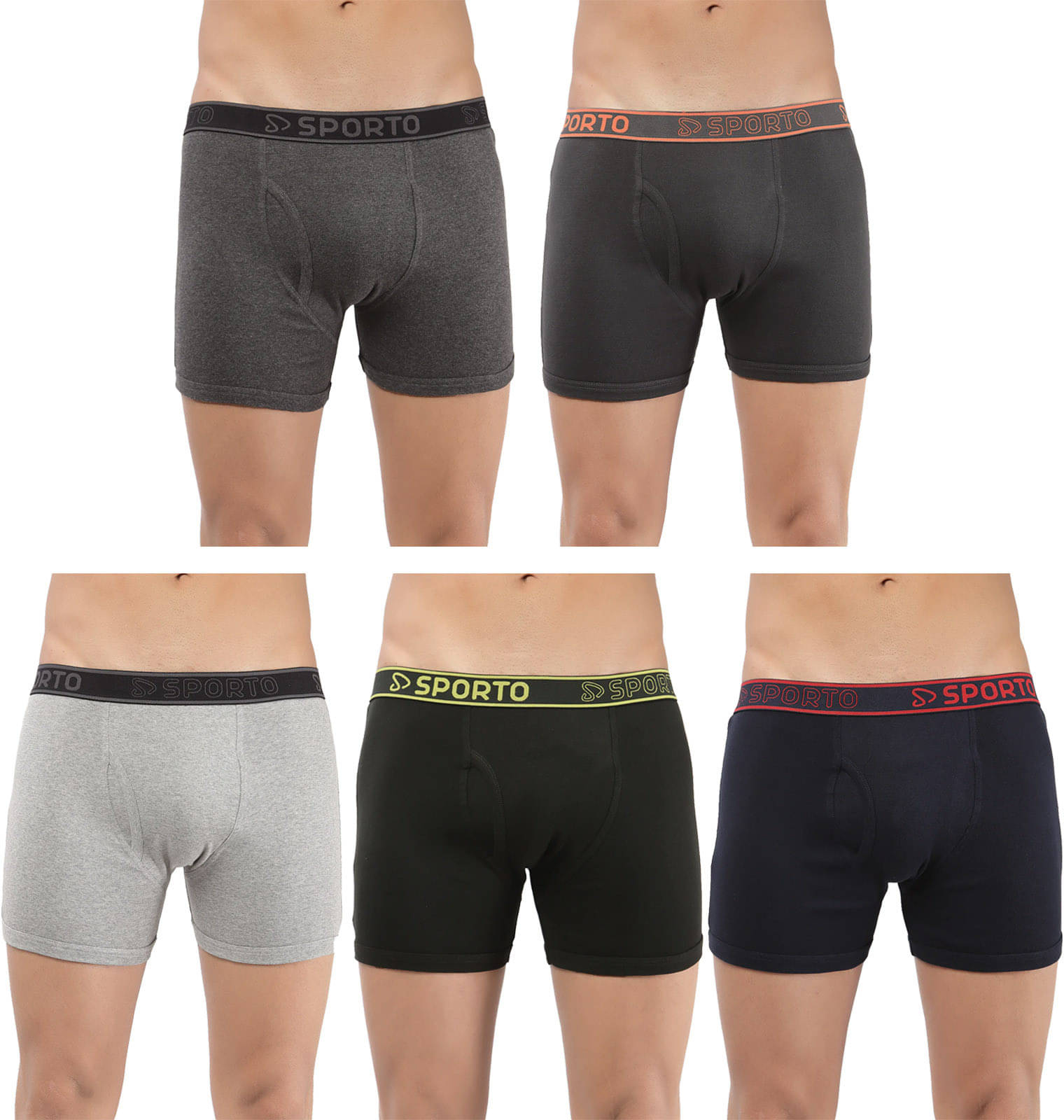     			Amul comfy Pack of 5 Cotton Trunks For Men's ( Multicolor )