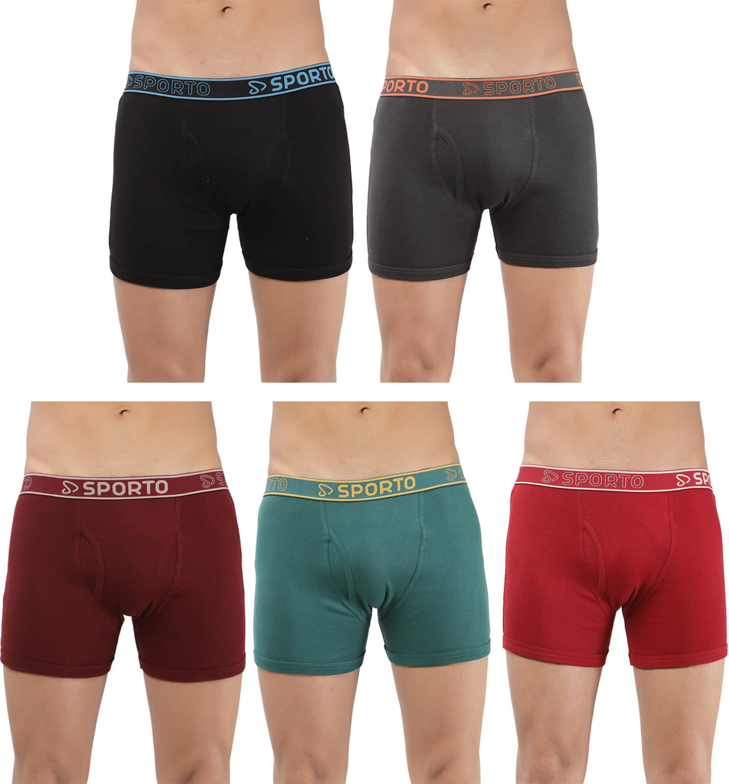     			Amul comfy Pack of 5 Cotton Trunks For Men's ( Multicolor )