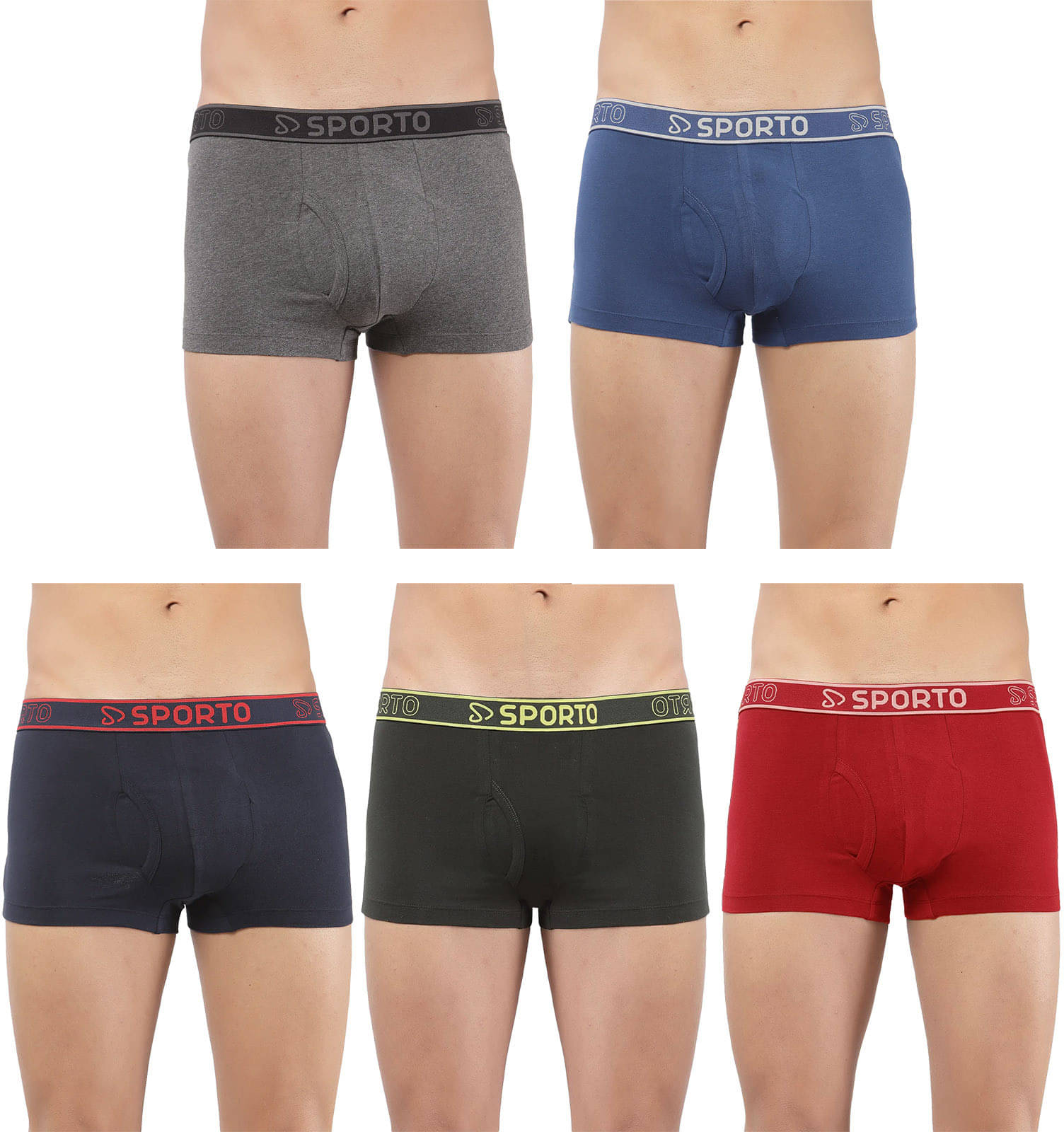     			Amul comfy Pack of 5 Cotton Trunks For Men's ( Multicolor )