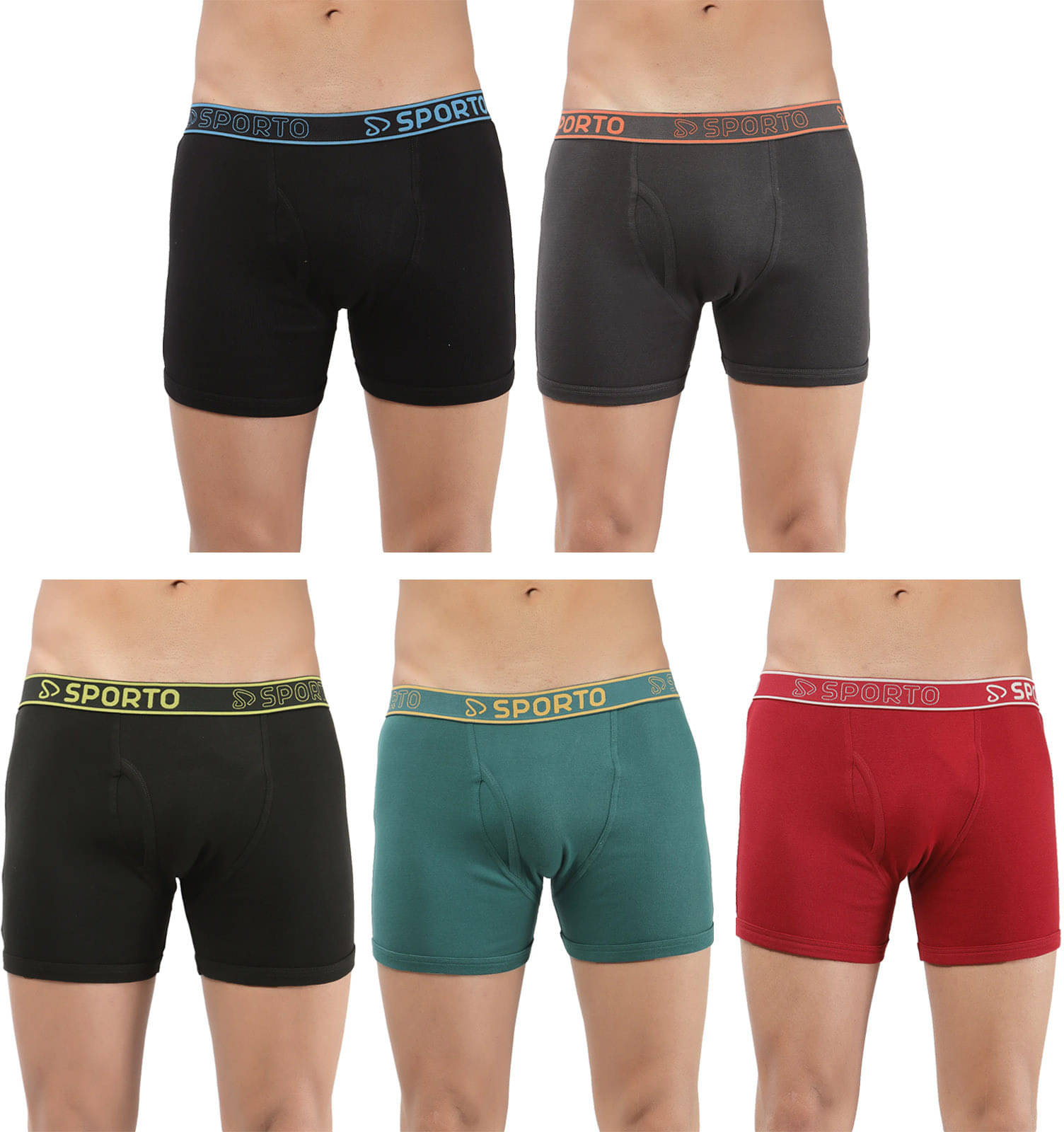     			Amul comfy Pack of 5 Cotton Trunks For Men's ( Multicolor )