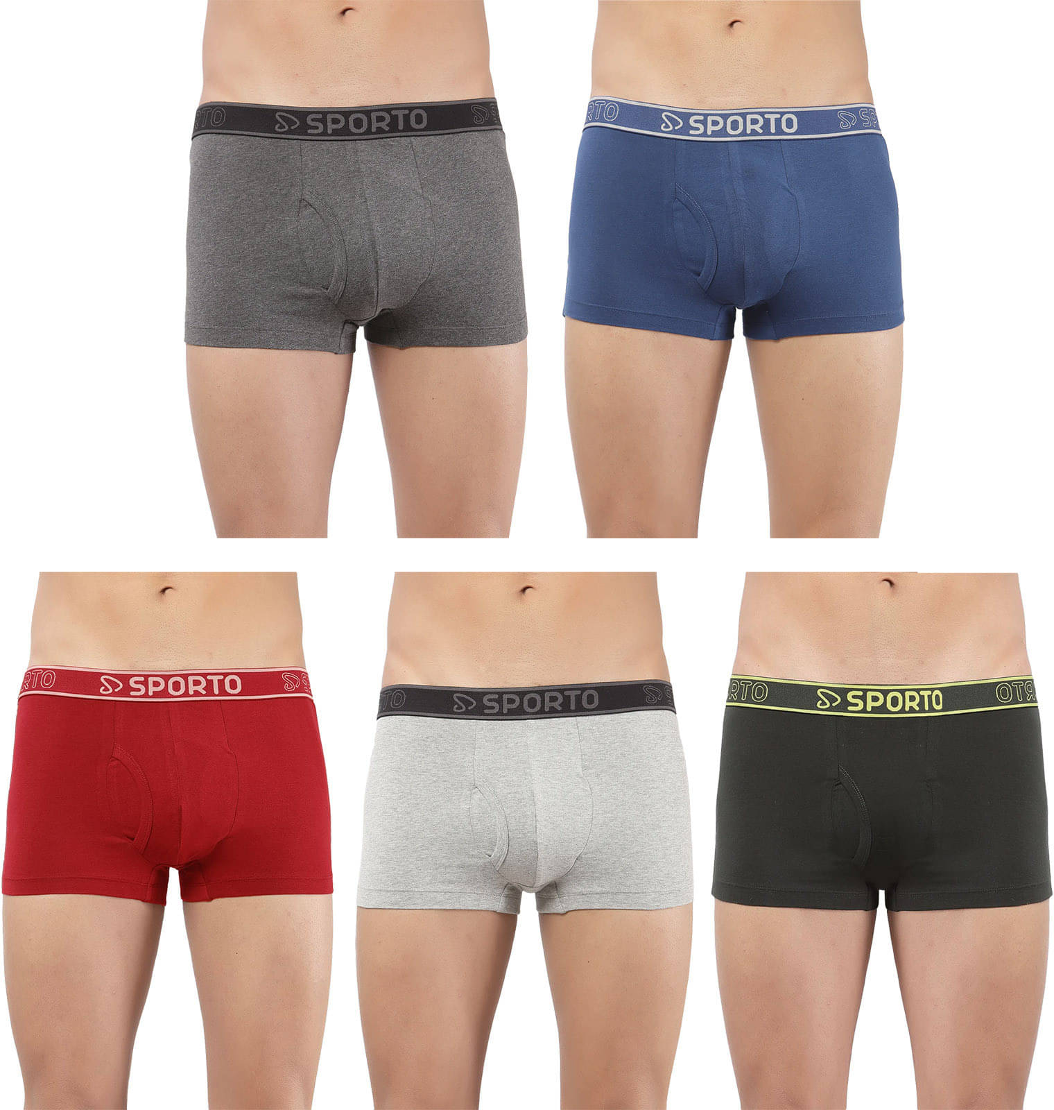    			Amul comfy Pack of 5 Cotton Trunks For Men's ( Multicolor )