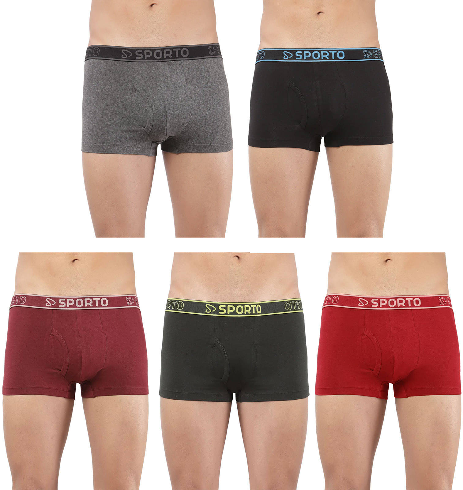    			Amul comfy Pack of 5 Cotton Trunks For Men's ( Multicolor )