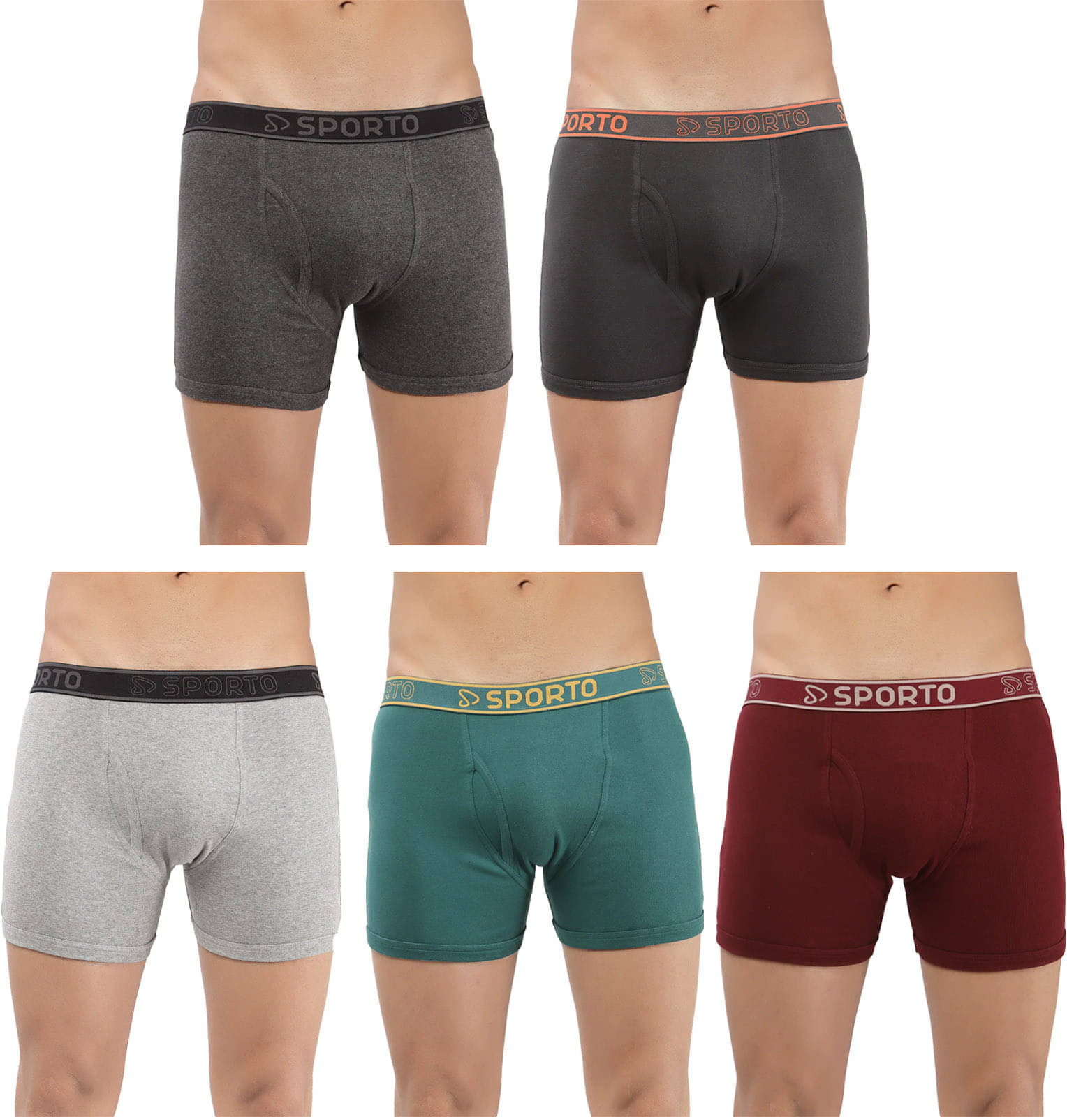     			Amul comfy Pack of 5 Cotton Trunks For Men's ( Multicolor )