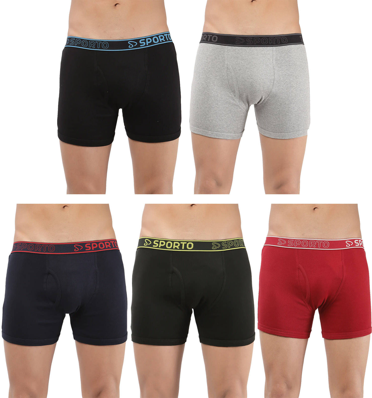     			Amul comfy Pack of 5 Cotton Trunks For Men's ( Multicolor )