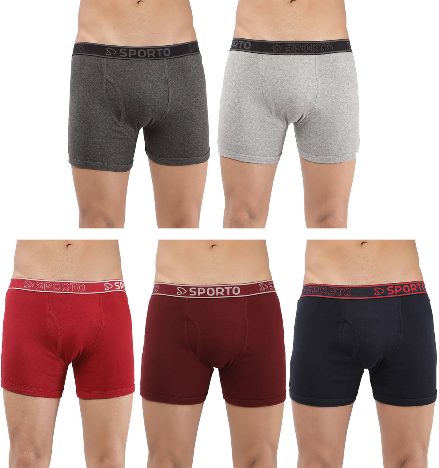     			Amul comfy Pack of 5 Cotton Trunks For Men's ( Multicolor )